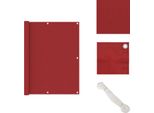 Vidaxl Schermo Privacy Per Balcone Rosso 120X600 Cm Tessuto Oxford - Ombrelloni E Tende Da Sole