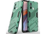 Custodia Per Xiaomi Poco C55 /Redmi 12C Custodia Protettiva Ibrida In Pc Tpu Antiurto Con Funzione Stand Verde