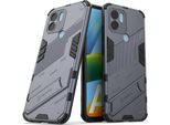 Custodia Per Xiaomi Poco C50/Redmi A1+/Redmi A2+ Custodia Protettiva Ibrida In Pc Tpu Antiurto Con Funzione Di Supporto Grigio