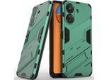 Custodia Per Xiaomi Redmi 13C /Poco C65 Custodia Protettiva Ibrida In Pc Tpu Antiurto Con Funzione Di Stand Verde