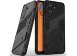 Custodia Per Xiaomi Redmi 13C /Poco C65 Custodia Protettiva Ibrida In Pc Tpu Antiurto Con Funzione Stand Nero