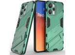 Custodia Per Xiaomi Redmi 12 /Note 12R/Poco M6 Pro 5G Hybrid Pc Tpu Custodia Protettiva Antiurto Con Funzione Stand Verde