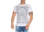 T-Shirt Teschio 3D Optic Skull; Bianco L