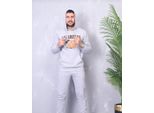 Tuta Da Jogging Basic Hoodie + Pantaloni | Premium Uomo Grigio L