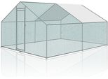 Yakimz 3X3X2M Pollaio Recinto Per Animali Recinto Per Animali Ruspanti Con Tetto Ombreggiante In Pe, Struttura In Acciaio Zincato, Recinzione Esterna Utilizzato Per Polli, Pollai, Piccoli Animali