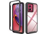 Moto G84 Case, Hybrid Transparent Back Cover, Rugged Tpu Bumper, Custodia Antiurto Per Motorola Moto G84 Nero