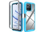 Honor X8 5G Case, Hybrid Transparent Back Tpu Bumper Custodia Protettiva Antiurto Per Honor X8 5G/Honor X6 /Honor 70 Lite Blu
