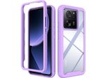 Xiaomi 13T Case, Hybrid Trasparente Posteriore Tpu Bumper Antiurto Custodia Protettiva Per Xiaomi 13T /13T Pro / Redmi K60 Ultra Purple