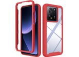 Xiaomi 13T Case, Hybrid Transparent Back Cover, Rugged Tpu Bumper, Custodia Antiurto Per Xiaomi 13T /13T Pro / Redmi K60 Ultra Red