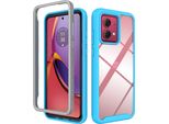 Custodia Moto G84, Copertura Posteriore Trasparente Ibrida, Robusto Paraurti In Tpu, Custodia Antiurto Per Motorola Moto G84 Blu
