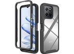 Honor X8 5G Case, Hybrid Transparent Back Cover, Rugged Tpu Bumper, Custodia Antiurto Per Honor X8 5G/Honor X6/Honor 70 Lite Black