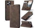 Xiaomi Redmi 12 5G/4G /Poco M6 Pro 5G Custodia, Retro Custodia In Finto Cuoio Con Funzione Stand Per Xiaomi Redmi 12 5G/4G /Poco M6 Pro 5G Kupfer