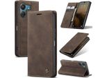 Xiaomi Redmi 13C /Poco C65 Custodia, Retro Custodia In Finto Cuoio Con Funzione Stand Per Xiaomi Redmi 13C /Poco C65 Kupfer