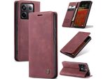 Xiaomi Redmi Note 13 Pro 5G Case, Retro Custodia In Finto Cuoio Con Stand Cover Protettiva Per Xiaomi Redmi Note 13 Pro 5G Rosso