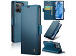 Xiaomi Redmi Note 13 5G Case, Rfid Blocking Card, Advanced Flip Custodia In Pelle Con Funzione Stand Per Xiaomi Redmi Note 13 5G Blu