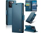 Xiaomi Redmi Note 13 Pro 5G Case, Rfid Blocking Card, Advanced Flip Custodia In Pelle Con Funzione Stand Per Xiaomi Redmi Note 13 Pro 5G Blu