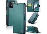 Xiaomi Redmi Note 13 Pro 5G Case, Rfid Blocking Card, Advanced Flip Custodia In Pelle Con Funzione Stand Per Xiaomi Redmi Note 13 Pro 5G Verde