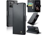 Xiaomi Redmi Note 13 5G Case, Rfid Blocking Card, Advanced Flip Custodia In Pelle Con Funzione Stand Per Xiaomi Redmi Note 13 5G Nero