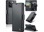 Xiaomi Redmi Note 13 Pro 5G Case, Rfid Blocking Card, Advanced Flip Custodia In Pelle Con Funzione Stand Per Xiaomi Redmi Note 13 Pro 5G Nero