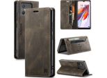 Xiaomi Redmi 12C /Poco C55 Custodia, Retro Custodia In Finto Cuoio Stand Copertura Protettiva Per Xiaomi Redmi 12C /Poco C55 Rame