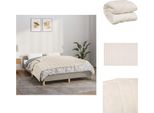Vidaxl Coperta Pesata Crema Chiaro 122X183 Cm 9 Kg Di Tessuto - Coperte