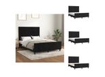 Vidaxl Struttura Letto Con Testiera Nera 140X200 Cm In Velluto - Letti E Strutture Letto