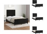 Vidaxl Struttura Letto Con Testiera In Velluto Nero 120X200 Cm - Letti E Strutture Letto