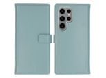 Custodia Samsung Galaxy S24 Ultra - Vera Pelle - Custodia Selencia Flip Flap - Azzurro