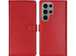 Custodia Per Samsung Galaxy S24 Ultra - Vera Pelle - Selencia Flip Flap - Rosso