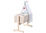 Set Completo Per Culla Roba "Adam & Eule"" (40X90 Cm), Faggio Biologico Naturale, Con Funzione Di Blocco, Accessori Inclusi"