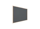 Bacheca In Sughero Grigio (Cornice In Legno) 100X80 Cm