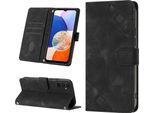 Custodia Per Samsung Galaxy A05S In Rilievo Custodia A Portafoglio In Pelle Flip Con Funzione Stand Nero