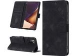 Custodia Per Samsung Galaxy Note 20 Ultra In Rilievo Custodia A Portafoglio In Pelle Flip Con Funzione Stand Nero