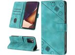 Custodia Per Samsung Galaxy Note 20 Ultra In Rilievo Custodia A Portafoglio In Pelle Flip Con Funzione Stand Verde