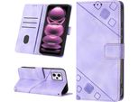 Custodia Per Xiaomi Redmi Note 12 Pro In Rilievo Custodia A Portafoglio In Pelle Flip Con Funzione Stand Viola