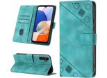 Custodia Per Samsung Galaxy A05S In Rilievo Custodia A Portafoglio In Pelle Flip Con Funzione Stand Verde