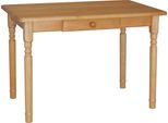 Tavolo Ii Con Cassetto In Legno Massiccio Di Pino Nel Colore Ontano 100 X 60 Cm