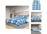 Vidaxl Set Di Biancheria Da Letto Blu E Grigio 200X200 Cm In Cotone - Copripiumini