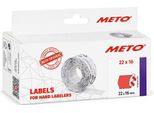Meto 9506161 Etichette Meto Per Etichettatrici Di Prezzo, 22 X 16 Mm, Rosso