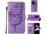 Custodia In Pelle Per Oneplus 11R / Ace 2 Farfalla In Rilievo Flip Custodia In Pelle Slot Per Schede Telefono Cellulare Con Supporto Viola