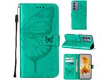 Custodia In Pelle Per Infinix Zero 5G 2023 Farfalla In Rilievo Custodia In Pelle Flip Slot Per Schede Telefono Cellulare Con Supporto Verde