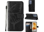 Custodia In Pelle Per Infinix Zero 5G 2023 Farfalla In Rilievo Custodia In Pelle Flip Slot Per Schede Telefono Cellulare Con Supporto Nero