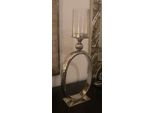 Casa Padrino Candeliere Di Design Argento 25 X 10 X H. 63 Cm - Candeliere Decorativo In Alluminio - Accessori Decorativi