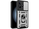 Custodia Per Realme C53 / Narzo N53 Con Anello Supporto Supporto Scivolare Protezione Fotocamera Tpu Pc Hybrid Custodia Per Cellulare Argento