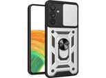 Custodia Per Samsung Galaxy A34 5G Con Anello Supporto Supporto Slitta Fotocamera Protezione Tpu Pc Hybrid Custodia Per Cellulare Argento