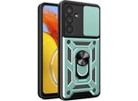 Custodia Per Samsung Galaxy M14 5G Con Anello Supporto Supporto Slitta Fotocamera Protezione Tpu Pc Hybrid Custodia Per Cellulare Verde