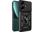 Custodia Per Infinix Hot 30 Con Anello Supporto Supporto Slitta Fotocamera Protezione Tpu Pc Hybrid Custodia Per Cellulare Nero