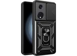 Custodia Per Oppo Reno8 T 5G Con Anello, Supporto, Protezione Della Fotocamera, Paraurti In Tpu, Custodia In Silicone Nero