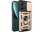 Custodia Per Xiaomi Redmi 13C 4G Con Anello Supporto Supporto Scivolare Protezione Fotocamera Tpu Pc Hybrid Custodia Per Cellulare Oro
