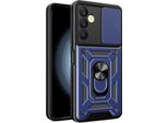 Custodia Per Samsung Galaxy A25 5G Con Anello Supporto Supporto Scivolare Protezione Fotocamera Tpu Pc Hybrid Custodia Per Cellulare Blu
